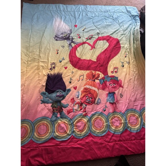 Dreamworks Trolls World Tour Kids Bedding Set Sz TWIN/FULL - Picture 1 of 7